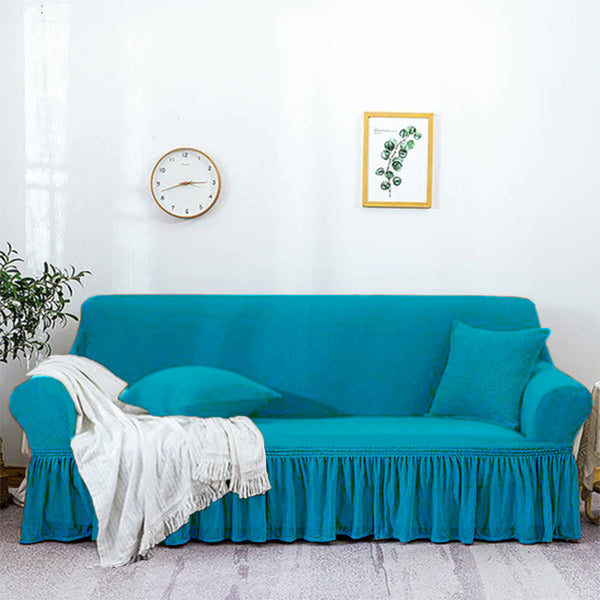 Turkish Mesh Sofa Cover – Cyan