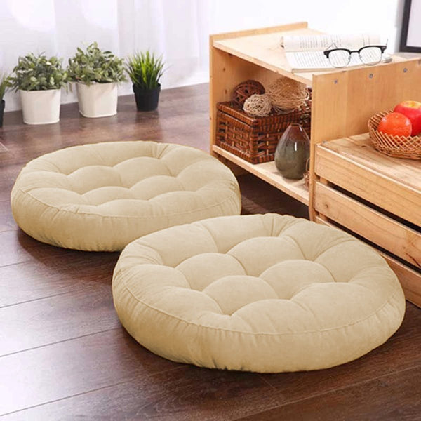 Round Shape Floor Cushion In Skin Color