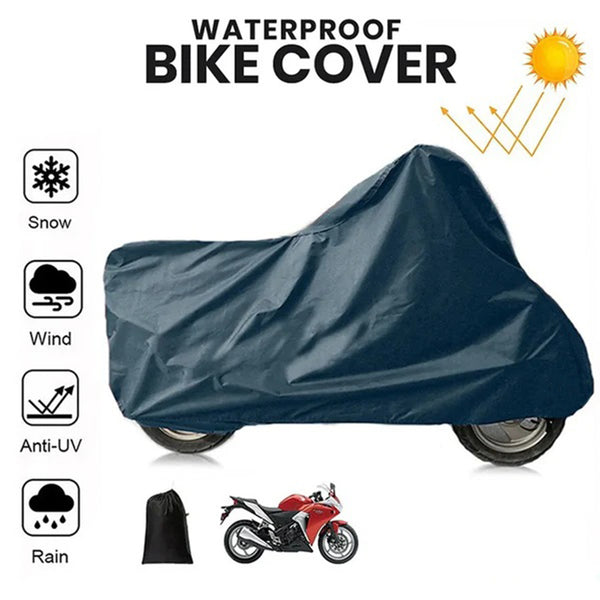 Poly Cotton Waterproof & Dustproof Bike Cover ( Available In 3 Colors )