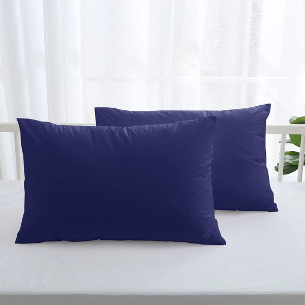 Pair Of Poly Cotton Waterproof Pillow Covers-5 Colors