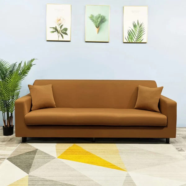 Light Brown- Flexible Jersey Cotton Sofa Covers