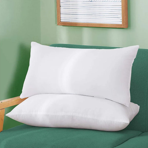 Pair Of Imported Korean Ball Fibre Inner Filled Pillow / Soft Rectangular Pillow Insert 19" × 29"