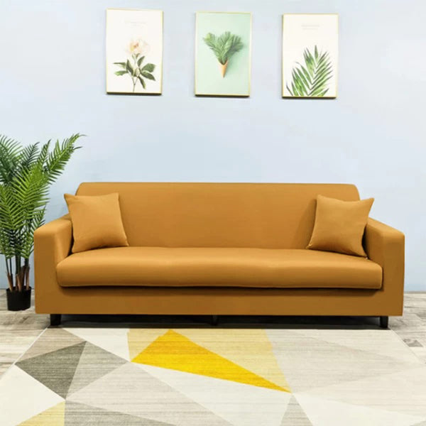 Beige- Flexible Jersey Cotton Sofa Covers