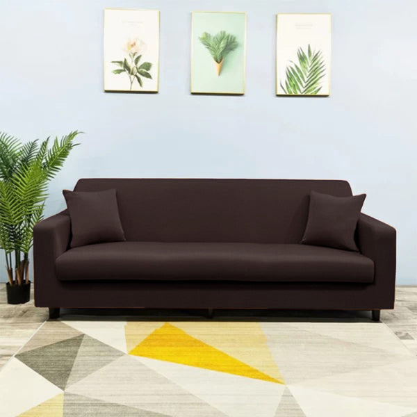 Coffee- Flexible Jersey Cotton Sofa Covers