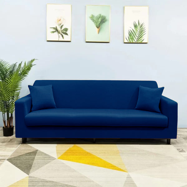 Blue- Flexible Jersey Cotton Sofa Covers