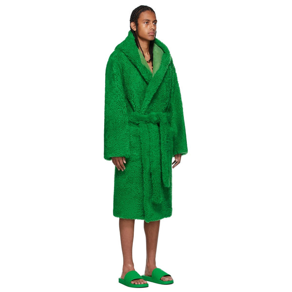 Green Color 100% Cotton Bathrobe - Large